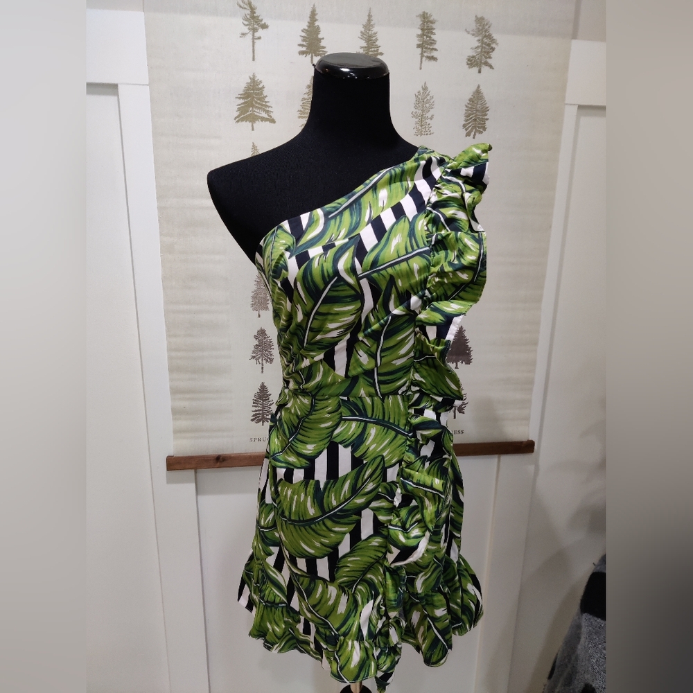 Red Carter Miya Tropical Dress - Small